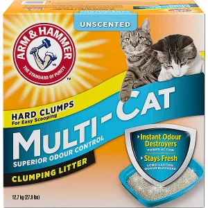 Arm & Hammer Unscented Multi-Cat Clumping Litter, 12.7KG - Premium Quality