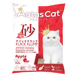 Aatas Cat Premium Clumping Bentonite Cat Litter - Kuick Klump Apple 10L