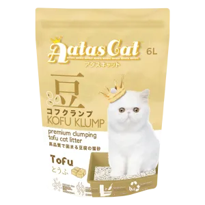 Aatas Cat Premium Clumping Tofu Cat Litter - Kofu Klump Tofu 6L