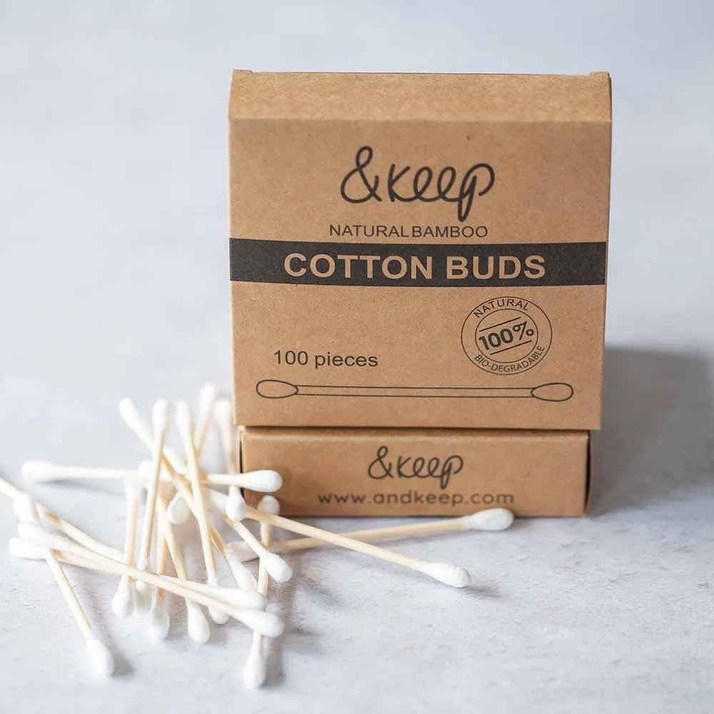 &Keep Bamboo Cotton Buds - Pack of 100