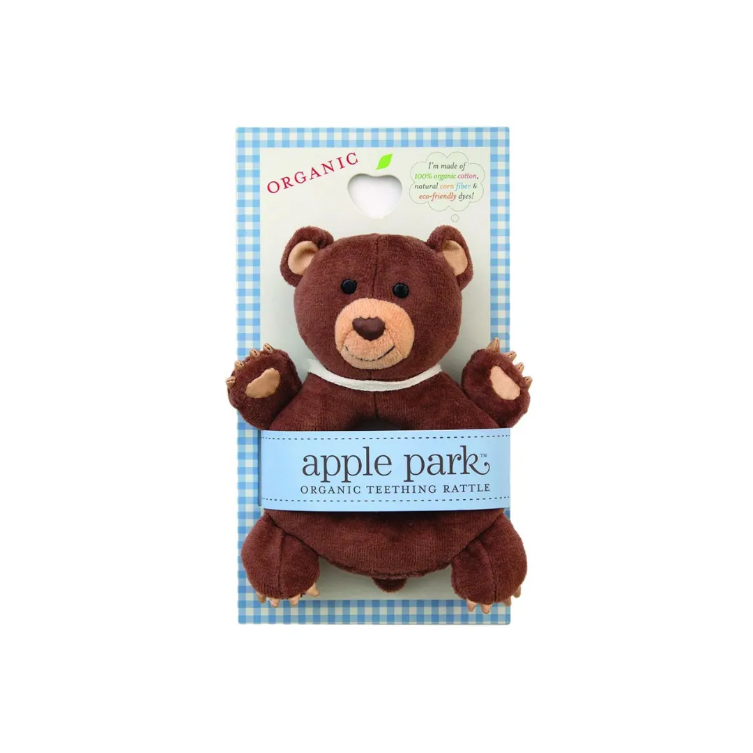 Apple Park - Cubby Bear Soft Rattle