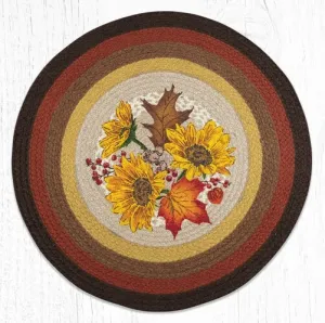 Autumn Sunflowers Round Rug