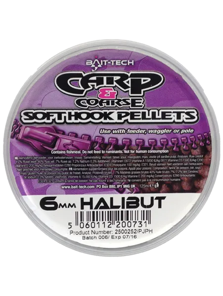 Bait-Tech Soft Hook Pellets Halibut 6mm