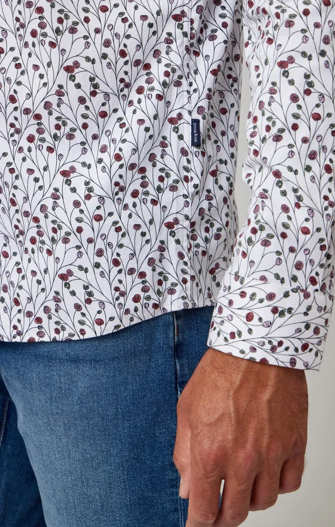 Berry Woven Print Shirt