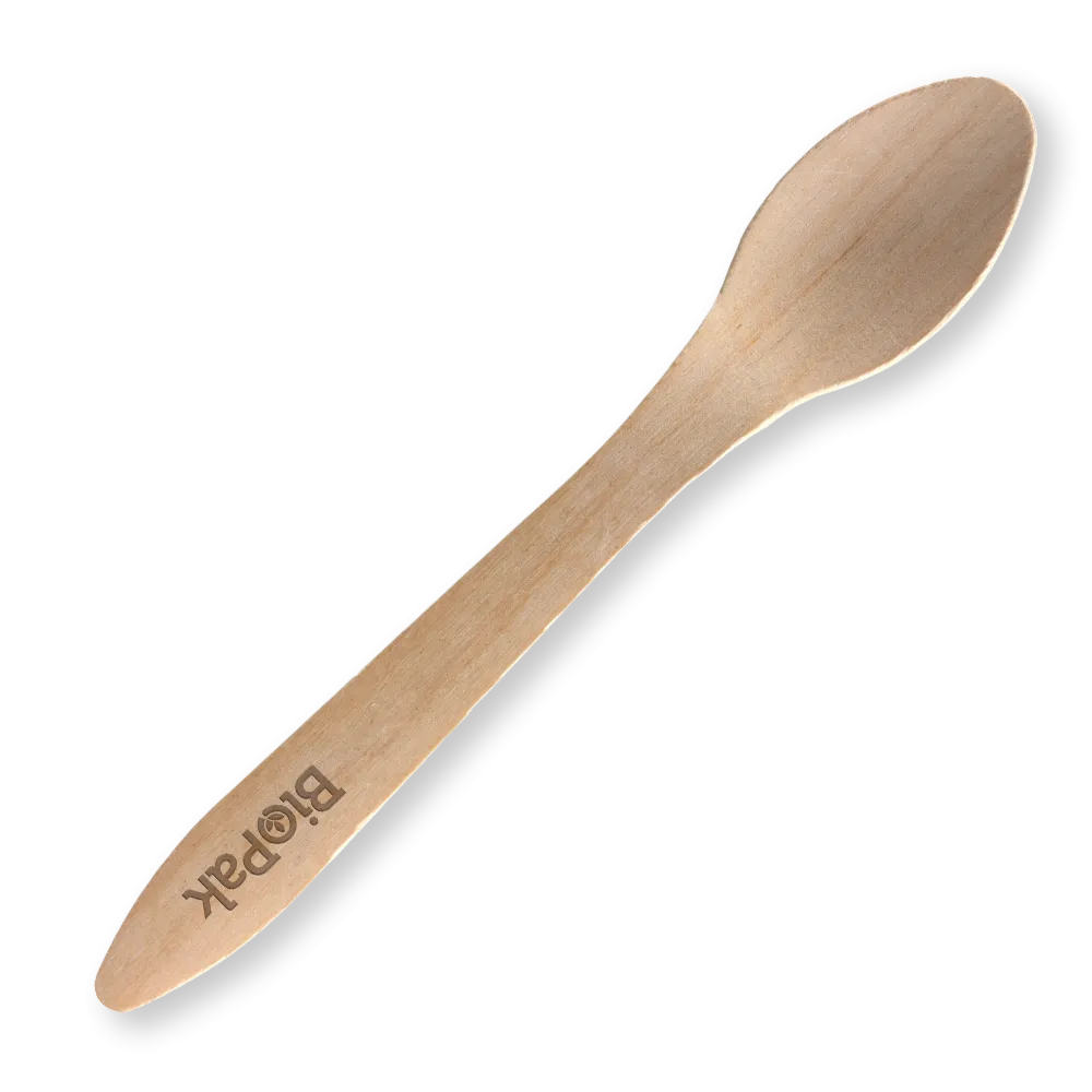 Biopak 19cm Coated Wood Spoon 1000pcs