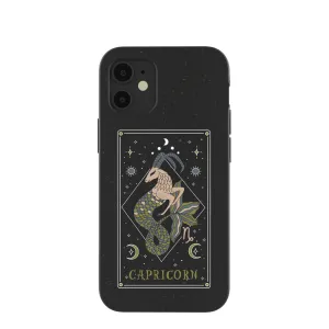 Black Capricorn iPhone 12 Mini Case