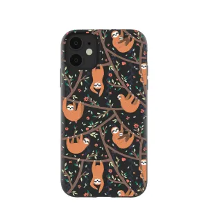 Black Jungle Sloths iPhone 11 Case