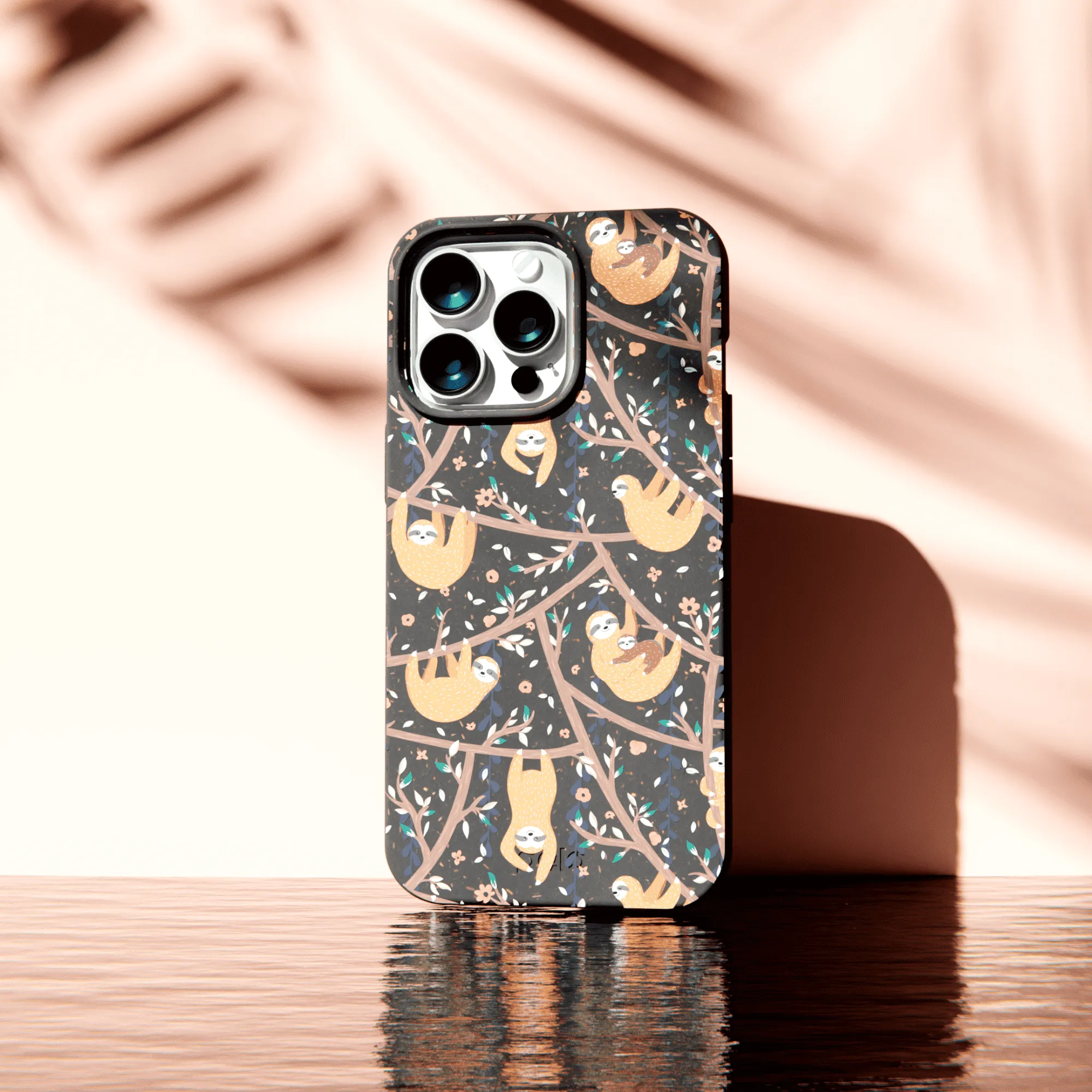 Black Jungle Sloths iPhone 11 Case