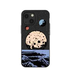 Black Retro Moon iPhone 13 Mini Case