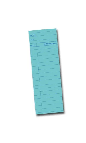 Blue Library Book Card design Eco Friendly Wood Bookmark