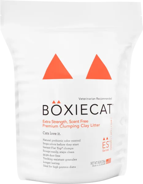 BoxieCat Premium Clumping Clay - Extra Strength Scent Free - Cat Litter