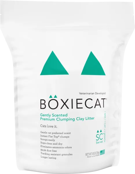 BoxieCat Premium Clumping Clay - Gently Scented - Cat Litter