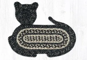 Cat Rug / Bowl Mat - Black & Tan