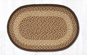 Chocolate Natural Braided Jute Rug