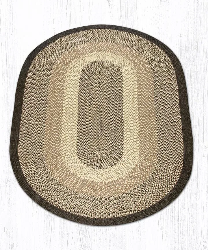 Chocolate Natural Braided Jute Rug