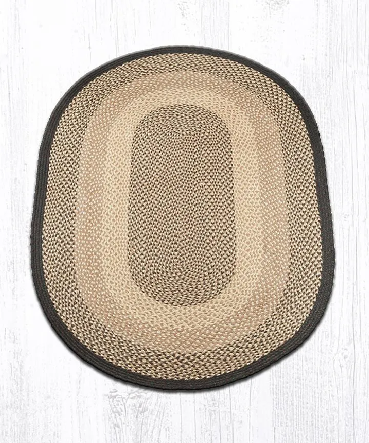 Chocolate Natural Braided Jute Rug