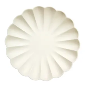 Cream Large Eco Plates - Pack of 8