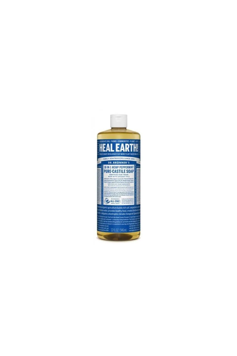 Dr Bronner's Castile Soap Peppermint 944ml