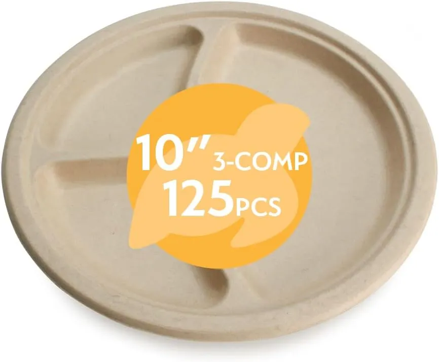 Earth's Natural Alternative Eco-Friendly, Compostable Plant Fiber Plate