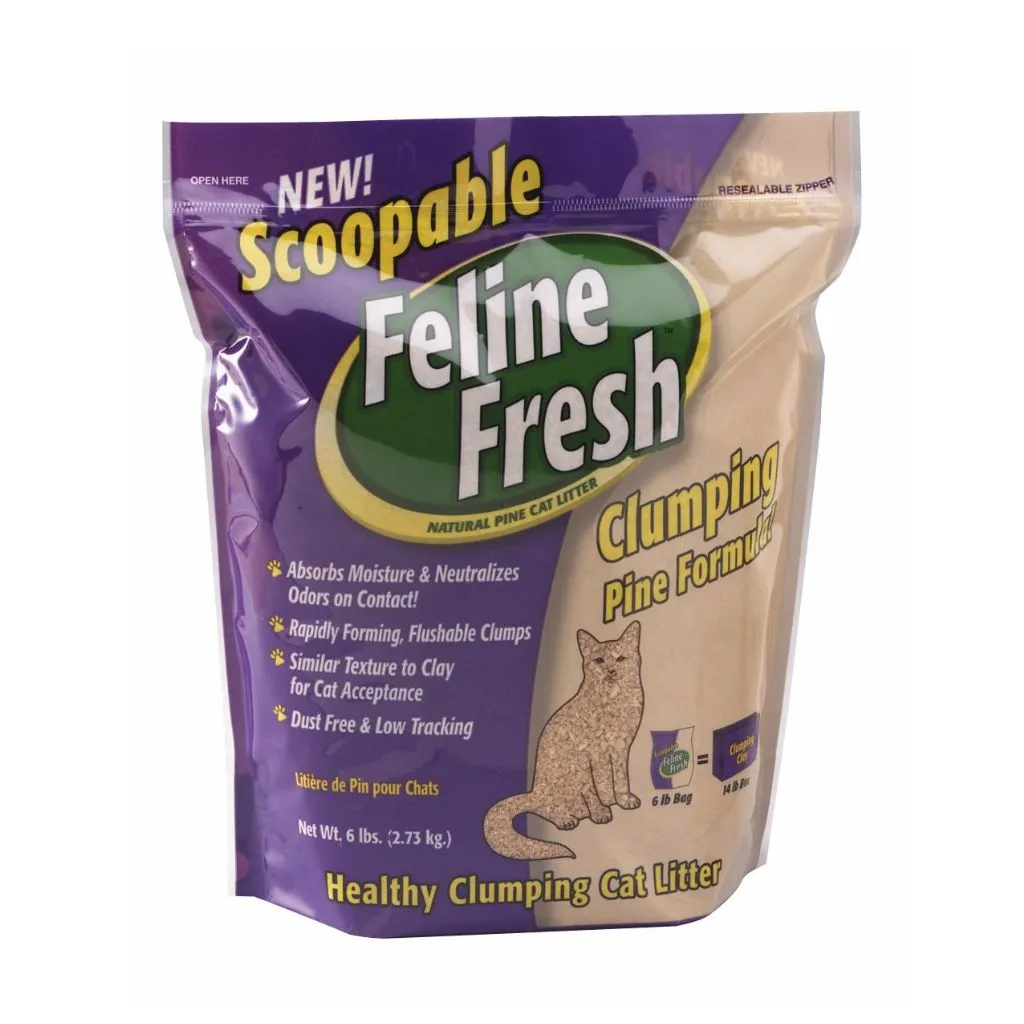 Feline Fresh Natural Pine Cat Litter - Clumping 34 lbs. bag