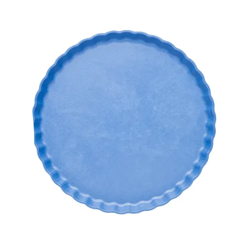 French Blue Pleated Salad Plates