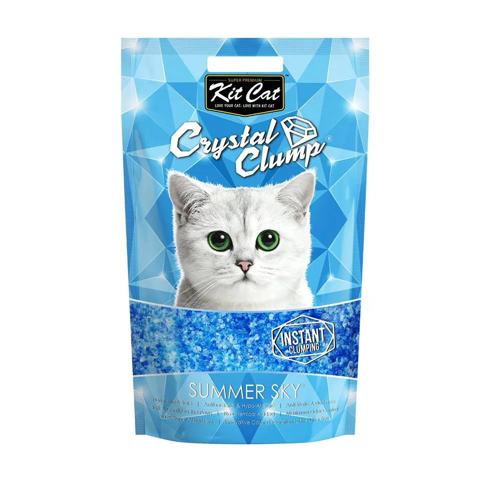 Kit Cat Crystal Clump Summer Sky Cat Litter 4L