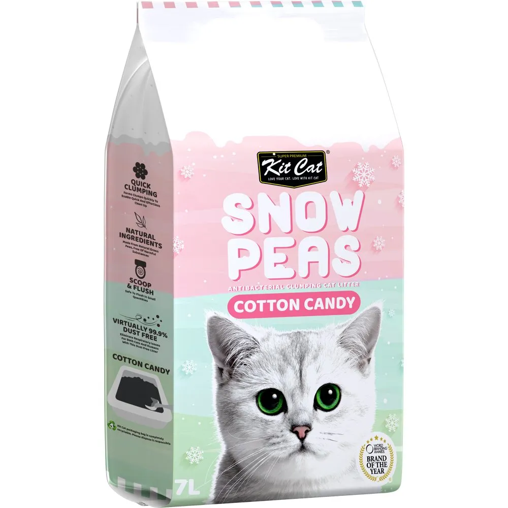 Kit Cat Snow Peas Cotton Candy Antibacterial Clumping Cat Litter 7L