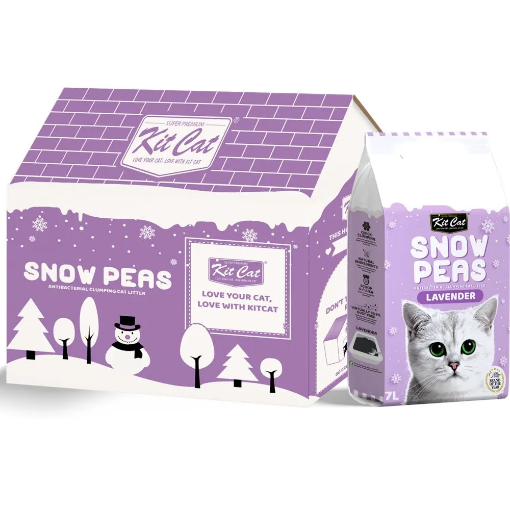 Kit Cat Snow Peas Lavender Antibacterial Clumping Cat Litter 7L