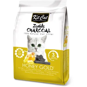 Kit Cat Zeolite Charcoal Honey Gold Cat Litter 4kg