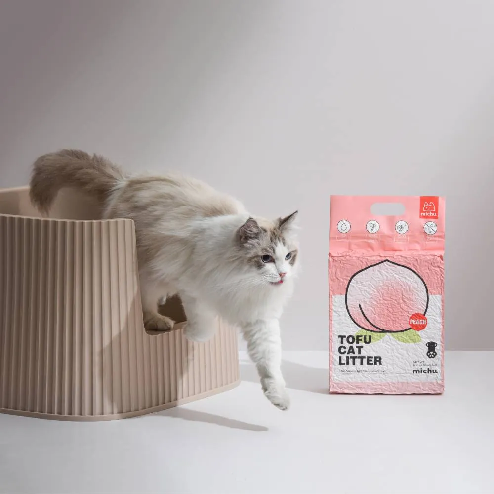 Michu Natural Clumping Cat Litter Peach 6L