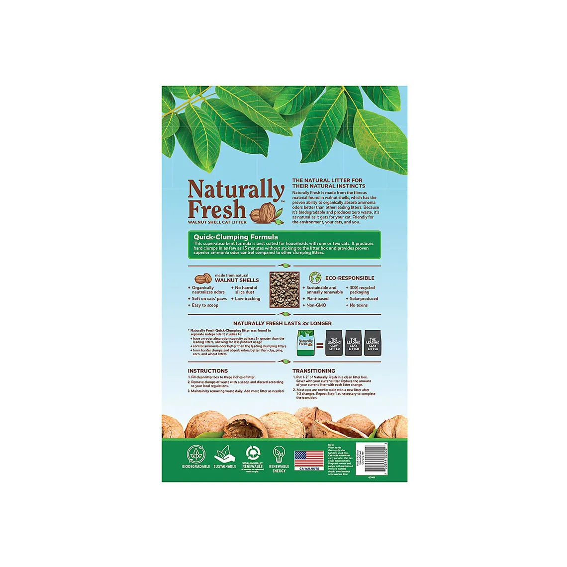 Naturally Fresh Quick Clumping Walnut Shell Cat Litter