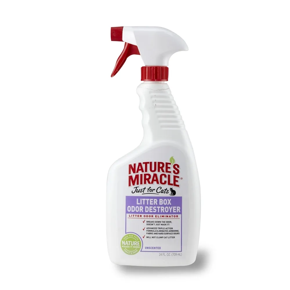 Nature’s Miracle Litter Box Odor Destroyer Unscented Spray 24oz