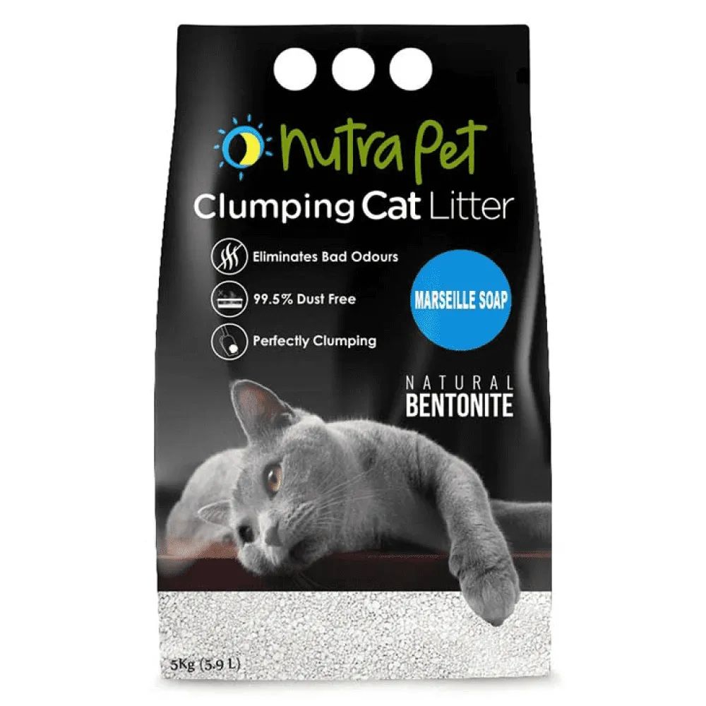 NutraPet Marseille Soap Scented White Bentonite Clumping Litter for Cats