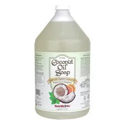 Nutribiotic Pure Coconut Oil Soap Peppermint& Bergamot 1 gal Liquid