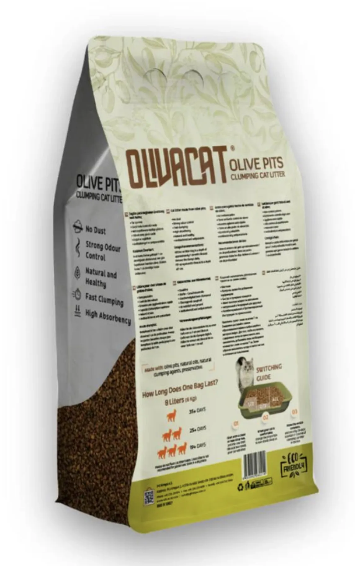 OLIVACAT Natural Olive Pit Litter 6kg