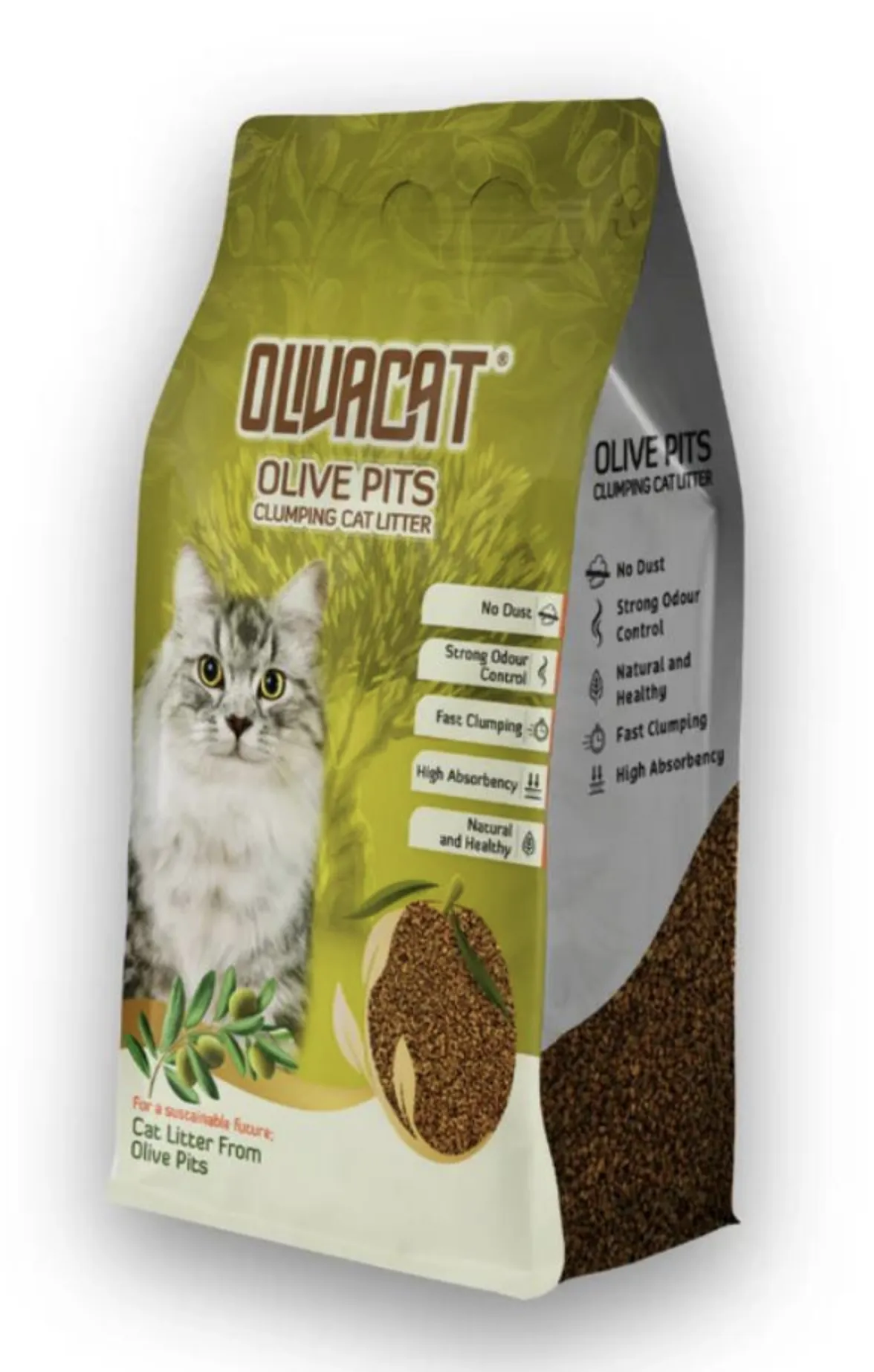 OLIVACAT Natural Olive Pit Litter 6kg