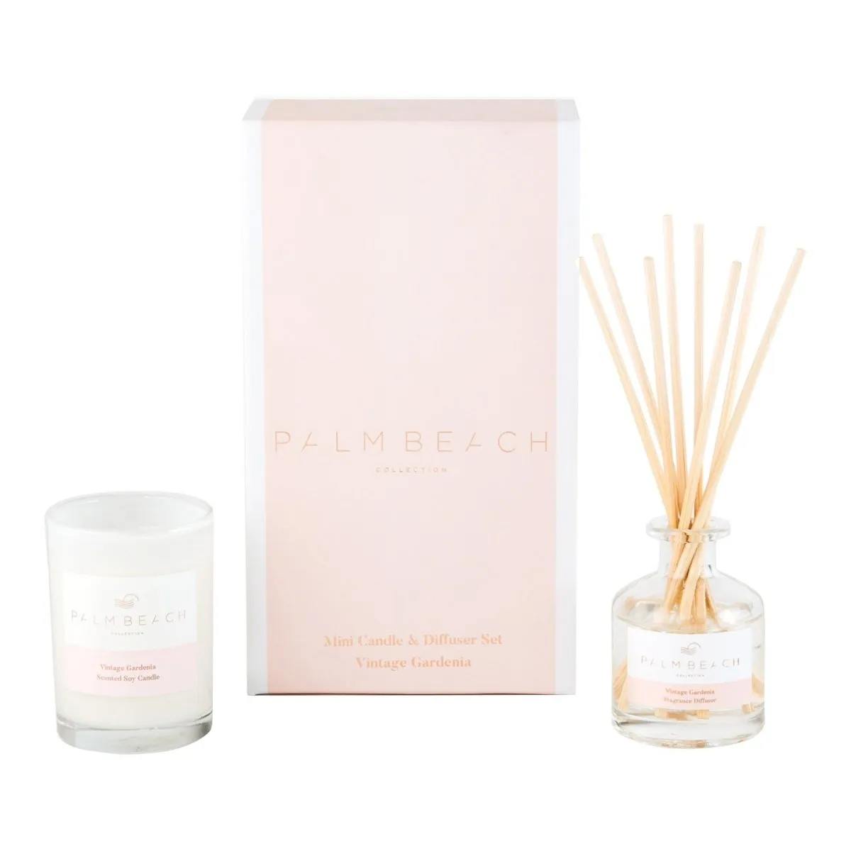 Palm Beach Collection Vintage Gardenia Mini Candle & Diffuser Gift Pack