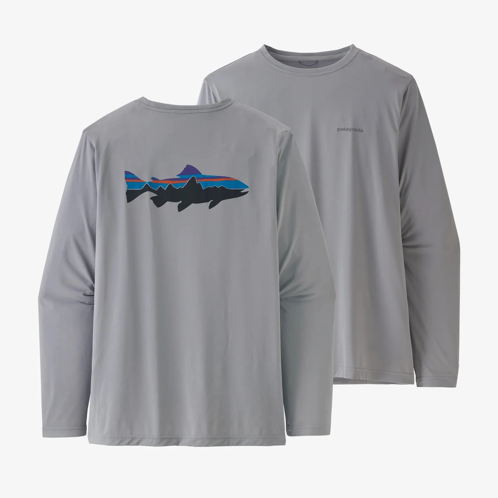 Patagonia M's Long-Sleeved Cap Cool Daily Fish Graphic Shirt