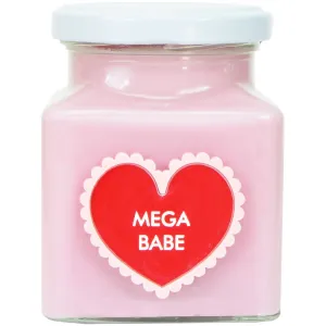 Rose Velvet Mega Babe Heart Candle