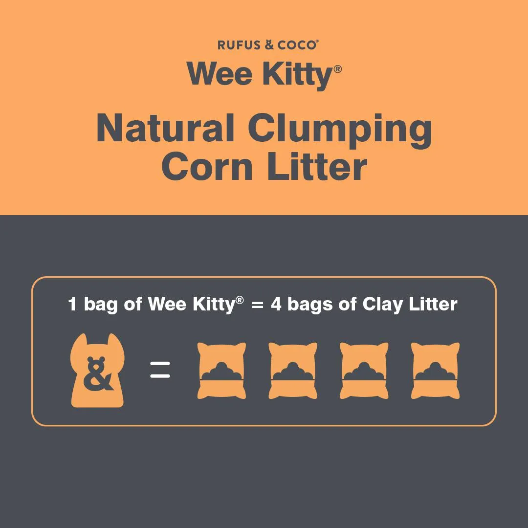 Rufus & Coco Wee Kitty Corn Clumping Cat Litter 4kg