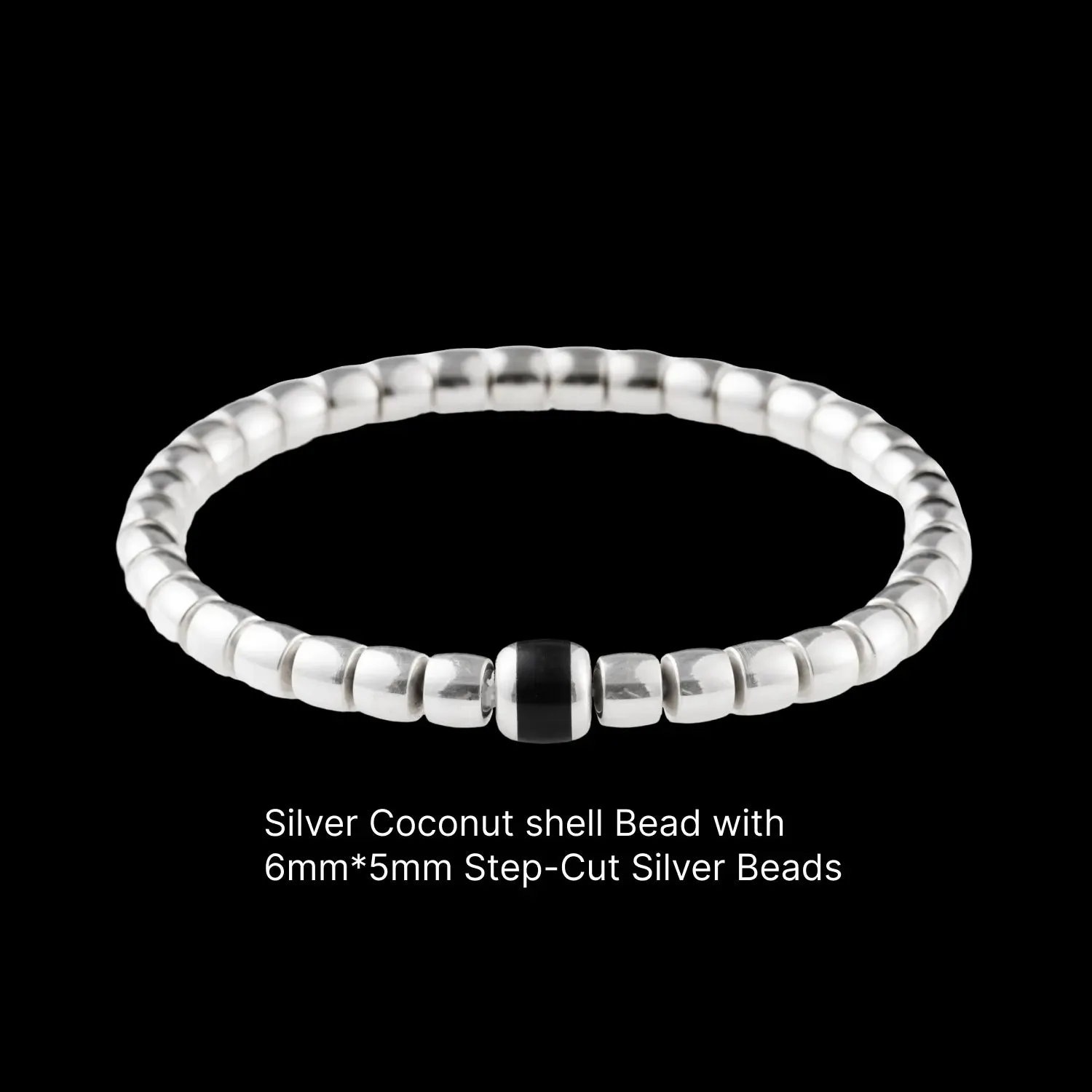 Silver Coconut Shell Bracelet