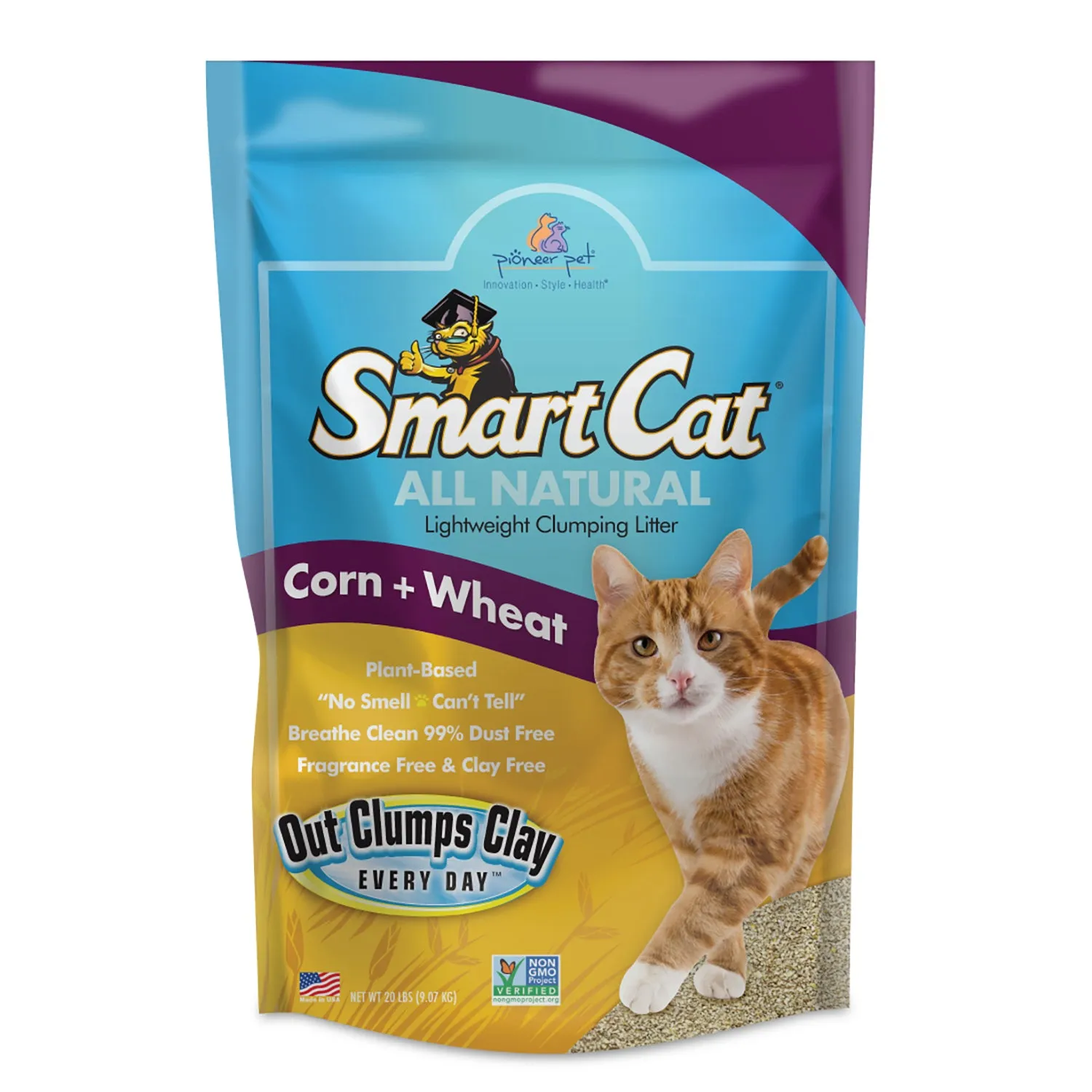 SmartCat All Natural Corn   Wheat Clumping 20lb