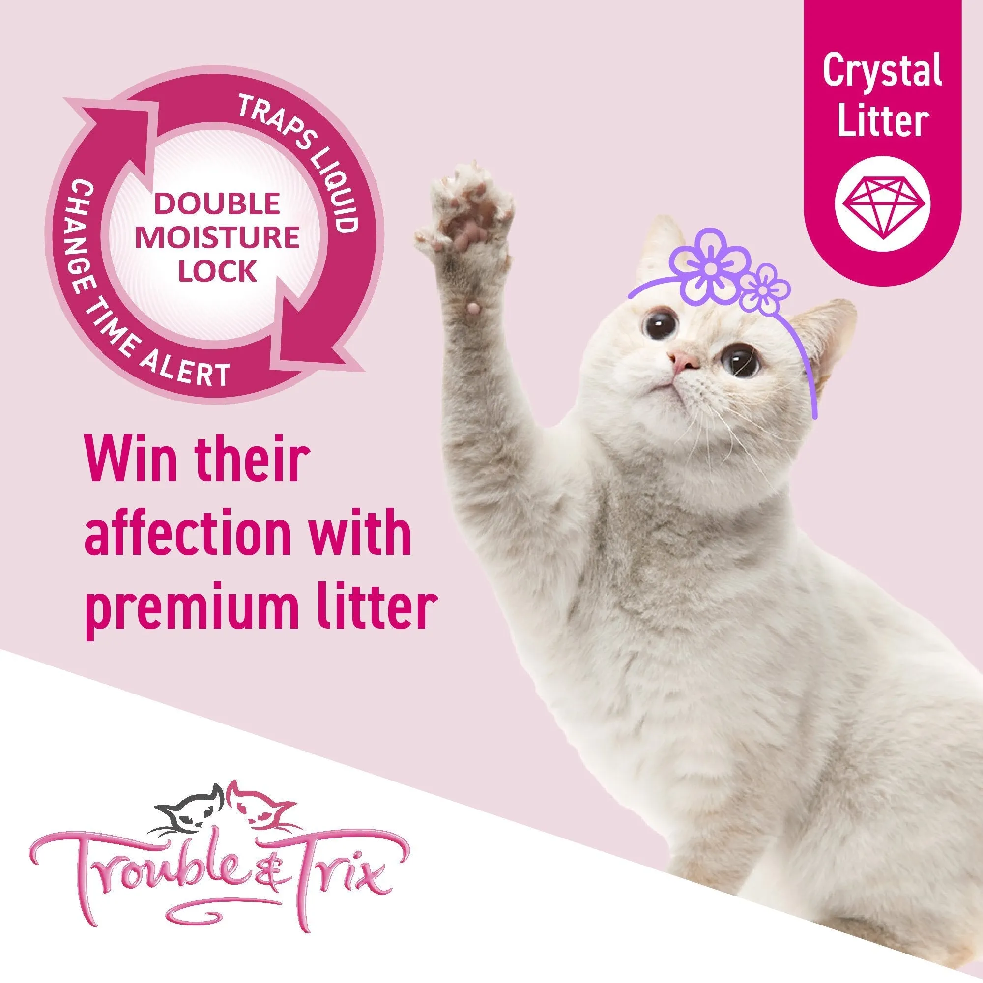 Trouble and Trix Odour Neutralising Lavender Crystal Cat Litter 7L/2.7kg