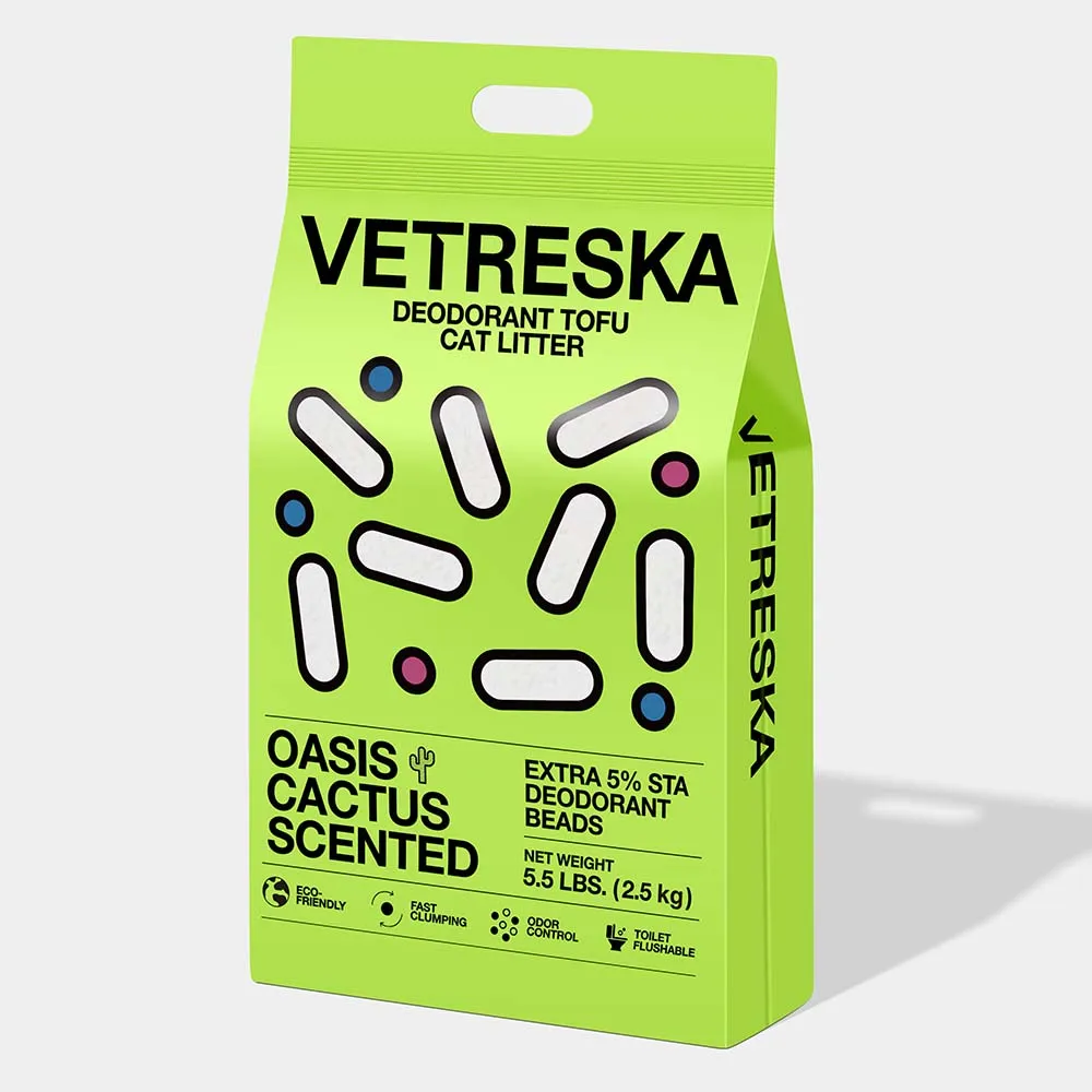 VETRESKA Deodorant Tofu Oasis Cactus Clumping Cat Litter 2.5kg