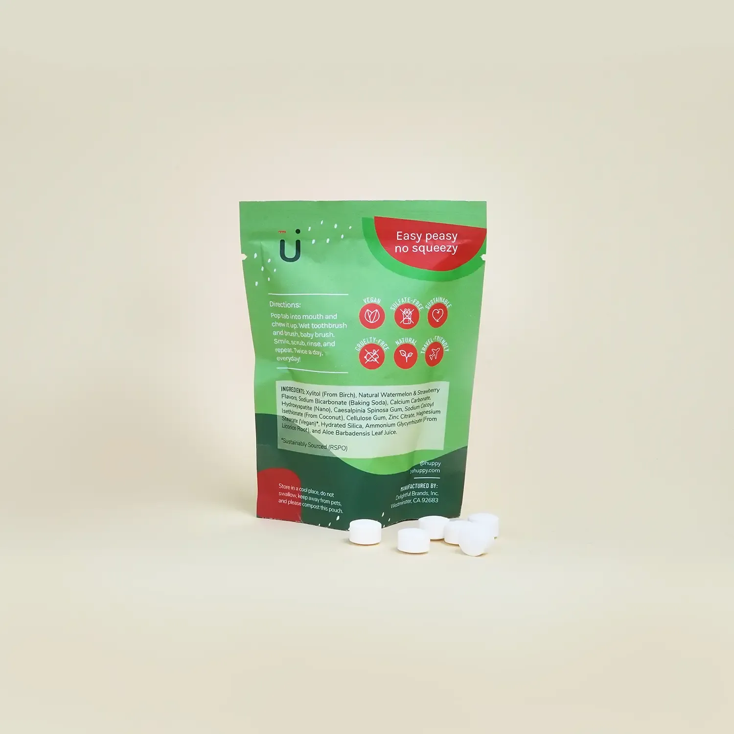 Watermelon Strawberry Toothpaste Tablets