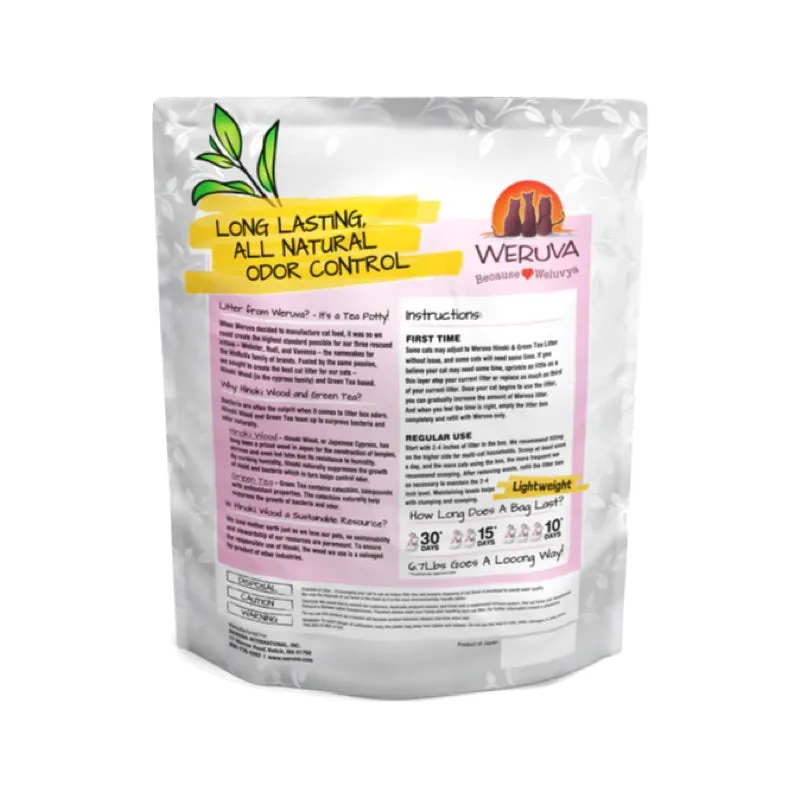 Weruva Hinoki Wood & Green Tea Non-Clay Litter 6.7lb