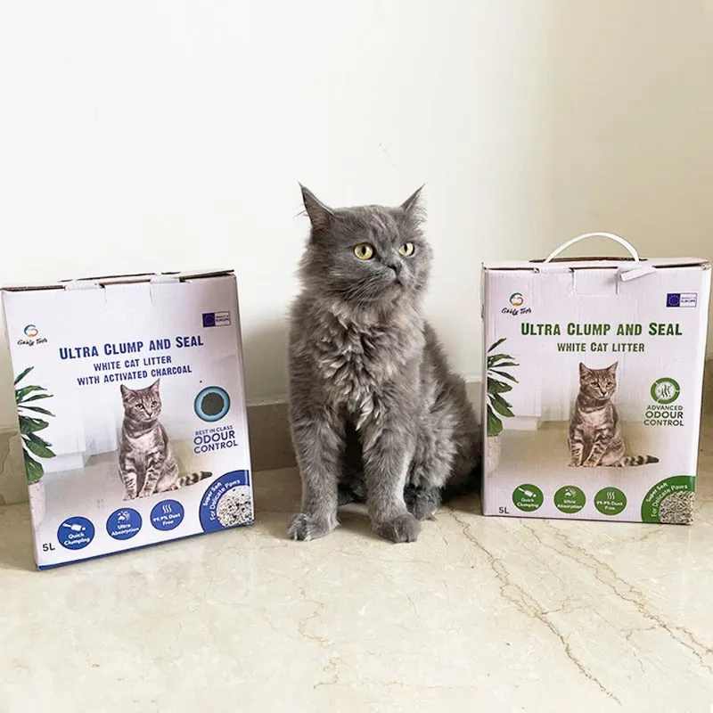 White Bentonite Unscented Cat Litter with Activated Litter Fresh