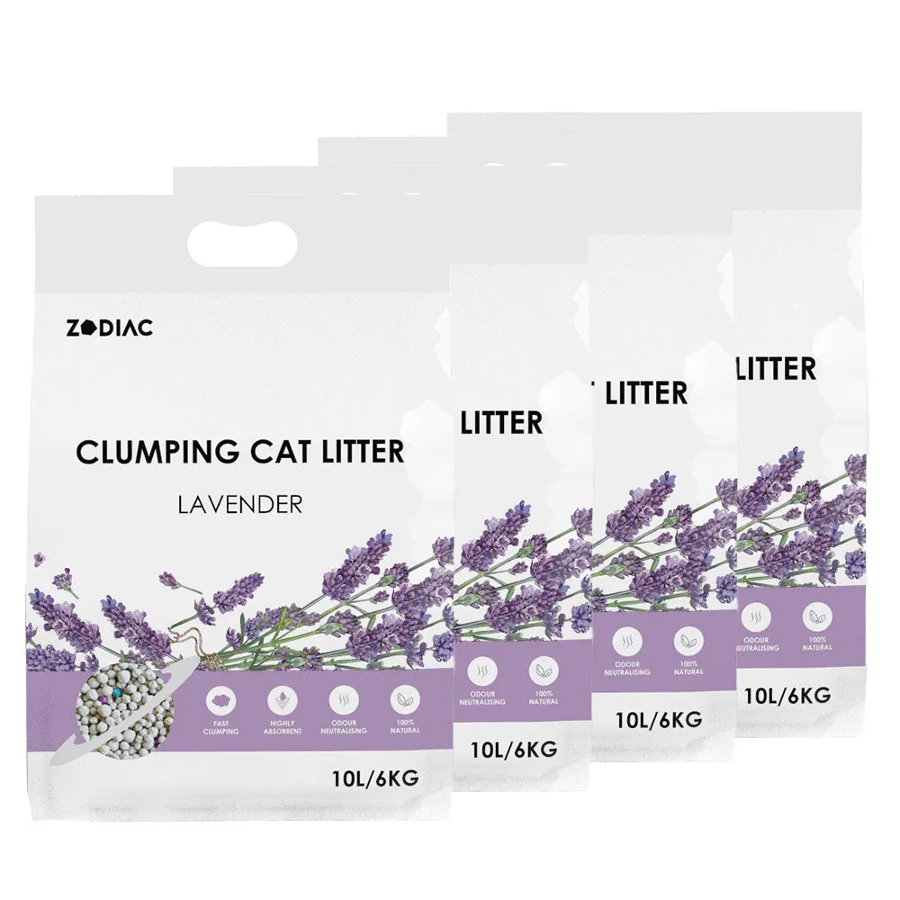 Zodiac Premium Dust Free Clumping Bentonite Cat Litter Lavender 40L / 24kg